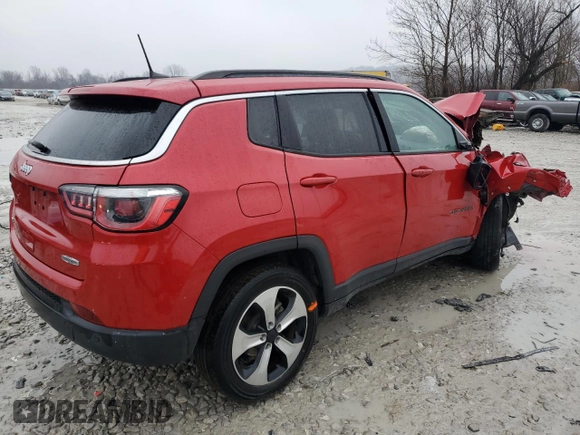 2017 Jeep Compass Latitude with VIN 3C4NJDBB6HT656016, listed as a Copart auction lot 44164595 with 82,358 mi miles and Salvage Title. Bid and sale history available at carsss.com. Image 3.