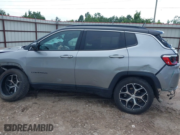 2024 Jeep Compass Limited с VIN 3C4NJDCN0RT610787, выставлен на аукционе IAAI как лот 42506705 с пробегом 54 843 миль миль и . История ставок и продаж доступна на DreamBid. Изображение 14.
