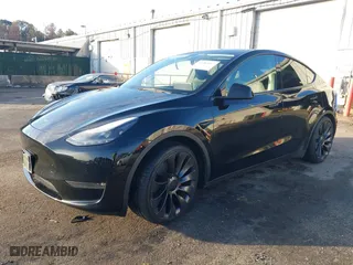 2021 Tesla Model Y Performance with VIN 5YJYGDEF2MF209749, listed as a IAAI auction lot 41487417 with 168,960 mi miles. Bid and sale history available at carsss.com. Image 19.