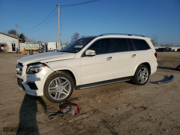 2014 Mercedes-Benz GL-Class GL 550 with VIN 4JGDF7DE9EA410467, listed as a Copart auction lot 49276185 with 92,194 mi miles and Salvage Title. Bid and sale history available at carsss.com. Image 1.
