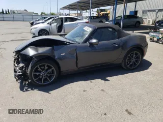 2019 Mazda MX-5 Miata Grand Touring with VIN JM1NDAD77K0307921, listed as a Copart auction lot 58836465 with 56,682 mi miles and Salvage title. Bid and sale history available at DreamBid. Image 1.