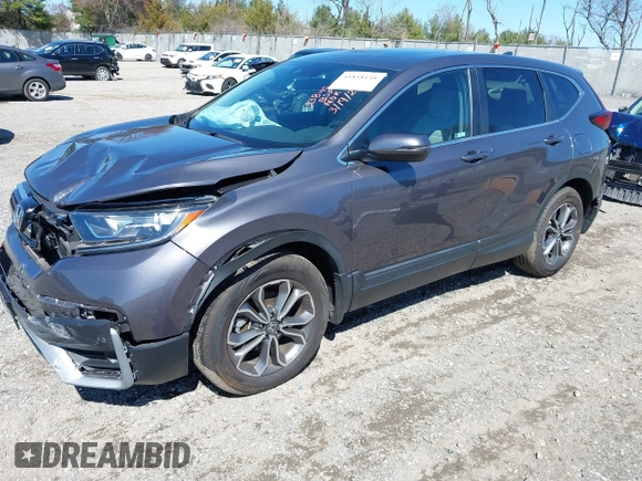 2022 Honda CR-V EX with VIN 2HKRW2H52NH611255, listed as a IAAI auction lot 41858138 with 34,891 mi miles and . Bid and sale history available at DreamBid. Image 2.