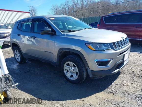 2018 Jeep Compass Sport with VIN 3C4NJDAB8JT191603, listed as a IAAI auction lot 41674308 with 107,291 mi miles and . Bid and sale history available at DreamBid. Image 1.