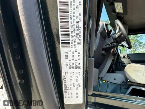 2010 Jeep Wrangler Sahara with VIN 1J4AA5D18AL222491, listed as a Copart auction lot 60045815 with 173,280 mi miles and Clean title. Bid and sale history available at DreamBid. Image 10.