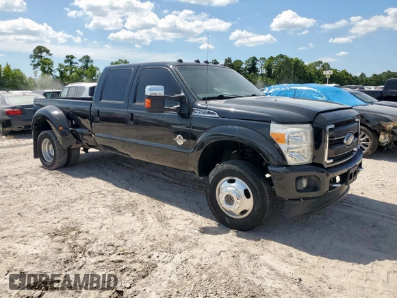 2015 Ford F-350 Lariat with VIN 1FT8W3DT1FEC78179, listed as a Copart auction lot 66496905 with 221,280 mi miles and Salvage title. Bid and sale history available at DreamBid. Image 4.