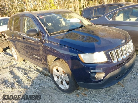 2012 Jeep Compass Sport with VIN 1C4NJCBA8CD635118, listed as a IAAI auction lot 41767917 with 162,054 mi miles. Bid and sale history available at carsss.com. Image 1.