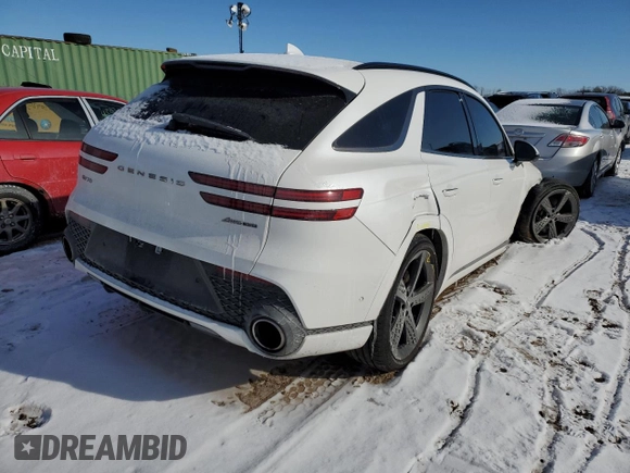 2022 Genesis GV70 Sport z VIN KMUMCDTC6NU062750, wystawiony jako Copart lot #42001595 z przebiegiem 19 215 mil mil oraz Szkoda całkowita • Salvage title. Historia ofert i sprzedaży dostępna na DreamBid. Obrazek 3.