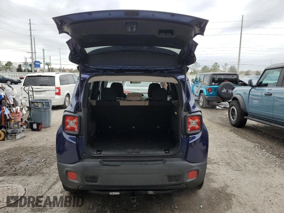 2016 Jeep Renegade Latitude with VIN ZACCJABW7GPE20005, listed as a Copart auction lot 88877675 with 53,091 mi miles and Salvage Title. Bid and sale history available at DreamBid. Image 6.