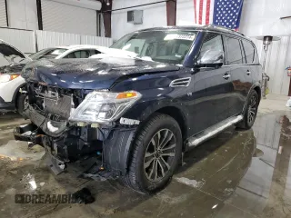 2020 Nissan Armada SL with VIN JN8AY2NC5L9621959, listed as a Copart auction lot 87372274 with 91,532 mi miles and Salvage Title. Bid and sale history available at carsss.com. Image 1.