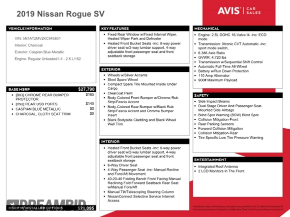 2019 Nissan Rogue SV with VIN 5N1AT2MV2KC845801, listed as a Copart auction lot 51903635 with 98,804 mi miles and Non Repairable. Bid and sale history available at carsss.com. Image 13.