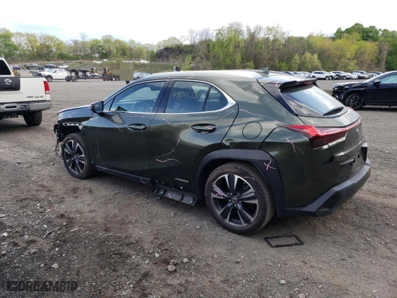 2021 Lexus UX with VIN JTHP9JBH9M2038333, listed as a Copart auction lot 49691733 with 26,074 mi miles. Bid and sale history available at carsss.com. Image 2.