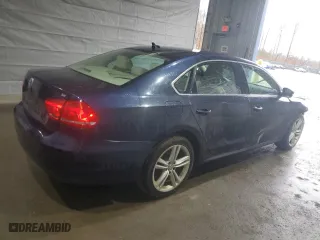 2014 Volkswagen Passat SE with VIN 1VWBP7A34EC003699, listed as a Copart auction lot 49218125 with 107,916 mi miles and Salvage Title. Bid and sale history available at carsss.com. Image 3.