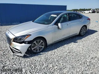 2019 Genesis G80 3.8L with VIN KMHGN4JE0KU299269, listed as a Copart auction lot 52155675 with 65,743 mi miles and Salvage Title. Bid and sale history available at carsss.com. Image 1.