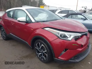 2018 Toyota C-HR XLE with VIN NMTKHMBX2JR046073, listed as a IAAI auction lot 41690910 with 109,265 mi miles. Bid and sale history available at carsss.com. Image 1.