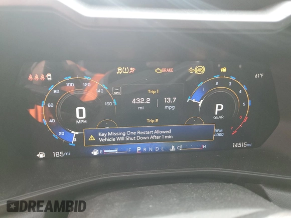 2024 Chevrolet Colorado 2WD Work Truck with VIN 1GCGSBEC7R1190541, listed as a Copart auction lot 47642775 with 14,515 mi miles and Clean title. Bid and sale history available at DreamBid. Image 9.