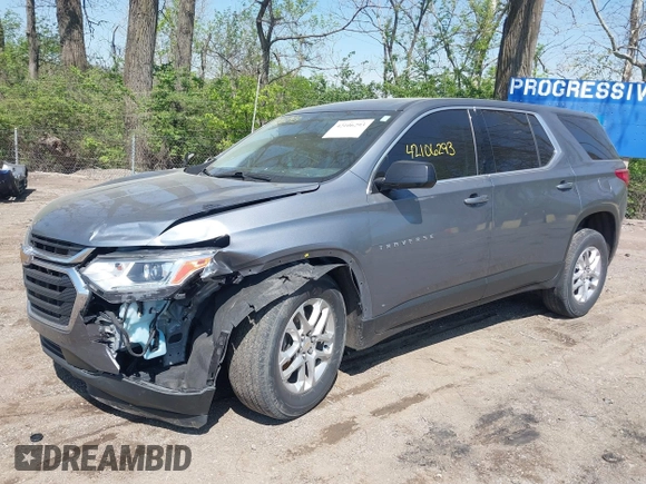 2020 Chevrolet Traverse LS with VIN 1GNERFKW0LJ262283, listed as a IAAI auction lot 42106293 with 52,934 mi miles and . Bid and sale history available at DreamBid. Image 6.
