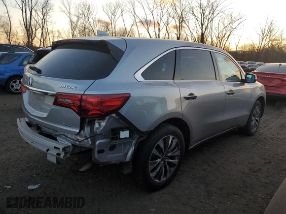 2016 Acura MDX w/Tech with VIN 5FRYD4H47GB060373, listed as a Copart auction lot 88132165 with 91,435 mi miles and Non Repairable. Bid and sale history available at carsss.com. Image 3.