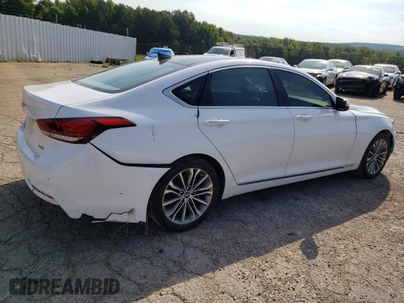 2015 Hyundai Genesis 3.8L with VIN KMHGN4JE9FU030497, listed as a Copart auction lot 58229074 with 166,236 mi miles and Salvage Title. Bid and sale history available at carsss.com. Image 3.