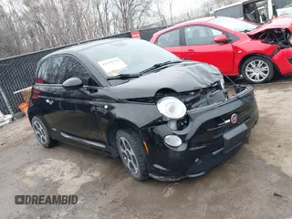 2015 FIAT 500e with VIN 3C3CFFGE7FT561599, listed as a IAAI auction lot 41478338 with 48,137 mi miles. Bid and sale history available at carsss.com. Image 1.
