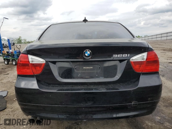 2007 BMW 3 Series 328i with VIN WBAVA33507KX82971, listed as a Copart auction lot 54677725 with 135,759 mi miles and Salvage Title. Bid and sale history available at DreamBid. Image 6.