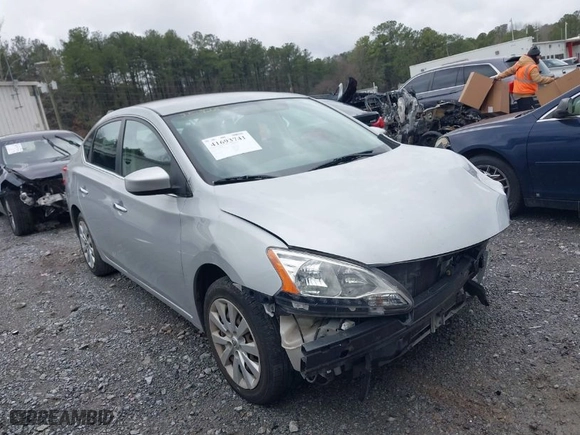 2014 Nissan Sentra SV with VIN 3N1AB7AP4EY214346, listed as a IAAI auction lot 41693741 with 88,900 mi miles. Bid and sale history available at carsss.com. Image 1.