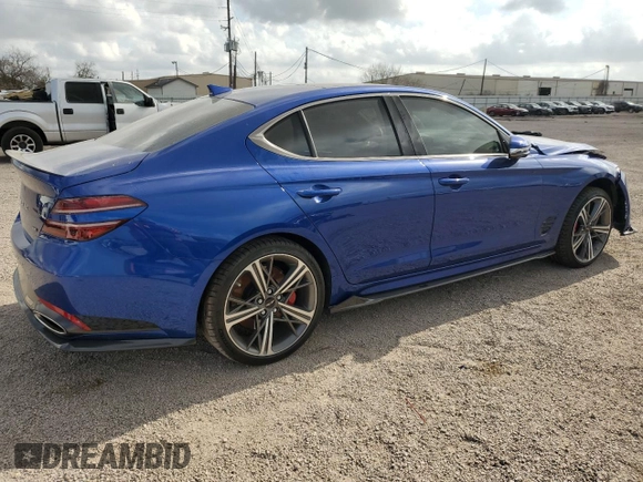 2024 Genesis G70 Sport Advanced with VIN KMTG54SE6RU139864, listed as a Copart auction lot 44240815 with 5,758 mi miles and Clean Title. Bid and sale history available at DreamBid. Image 3.