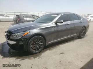 2018 Genesis G80 3.8L with VIN KMHGN4JE2JU277420, listed as a Copart auction lot 67351614 with 145,203 mi miles and Salvage Title. Bid and sale history available at carsss.com. Image 1.