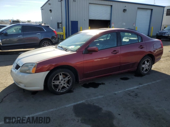 2005 Mitsubishi Galant GTS with VIN 4A3AB76S75E031821, listed as a Copart auction lot 86926274 with 186,432 mi miles and Salvage Title. Bid and sale history available at carsss.com. Image 1.