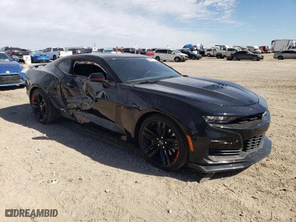 2022 Chevrolet Camaro 1SS with VIN 1G1FF1R78N0133653, listed as a Copart auction lot 46483105 with 42,487 mi miles and Salvage Title. Bid and sale history available at carsss.com. Image 4.
