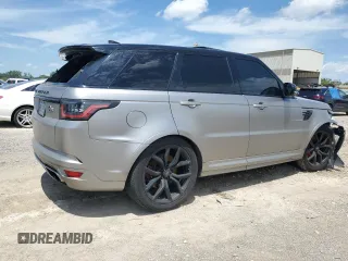 2018 Land Rover Range Rover Sport SVR with VIN SALWZ2SE9JA184718, listed as a Copart auction lot 62116664 with 89,605 mi miles and Salvage Title. Bid and sale history available at carsss.com. Image 3.