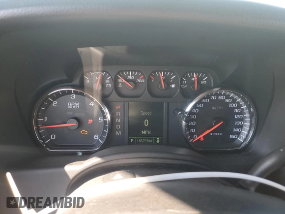 2015 Chevrolet Tahoe Commercial with VIN 1GNLC2EC2FR571987, listed as a Copart auction lot 45346895 with 106,708 mi miles and Salvage title. Bid and sale history available at DreamBid. Image 9.