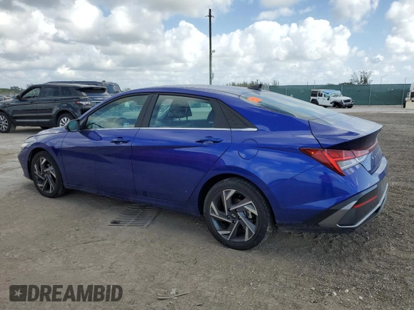 2025 Hyundai Elantra Limited z VIN KMHLN4DJ9SU121786, wystawiony jako Copart lot #54508575 z przebiegiem 13 047 mil mil oraz Czysty tytuł • Clean title. Historia ofert i sprzedaży dostępna na DreamBid. Obrazek 2.