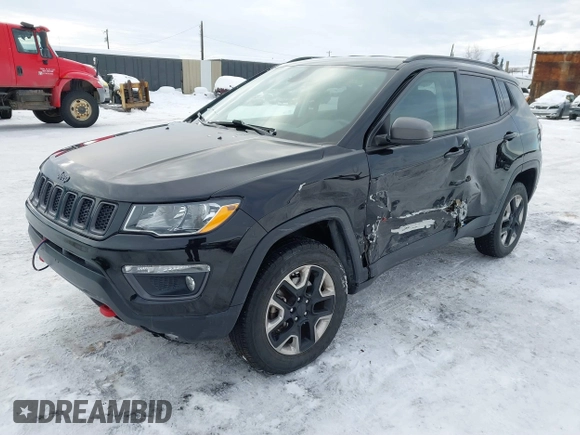 2018 Jeep Compass Trailhawk with VIN 3C4NJDDB3JT450932, listed as a IAAI auction lot 41616316 with 107,198 mi miles and . Bid and sale history available at DreamBid. Image 17.