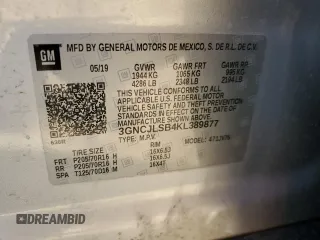 2019 Chevrolet Trax LT z VIN 3GNCJLSB4KL389877, wystawiony jako Copart lot #45202175 z przebiegiem 35 394 mil mil oraz Szkoda całkowita • Salvage title. Historia ofert i sprzedaży dostępna na DreamBid. Obrazek 15.