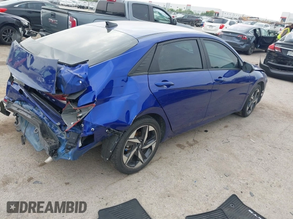 2023 Hyundai Elantra SEL with VIN KMHLS4AGXPU564831, listed as a IAAI auction lot 42072690 with 16,757 mi miles and . Bid and sale history available at DreamBid. Image 4.