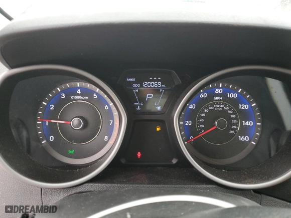 2011 Hyundai Elantra Ltd with VIN KMHDH4AE3BU142023, listed as a Copart auction lot 48465955 with 120,069 mi miles and Salvage Title. Bid and sale history available at carsss.com. Image 9.