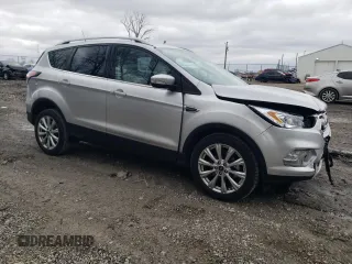 2017 Ford Escape Titanium with VIN 1FMCU0JD5HUB08102, listed as a Copart auction lot 49502525 with 45,383 mi miles and Salvage Title. Bid and sale history available at carsss.com. Image 4.