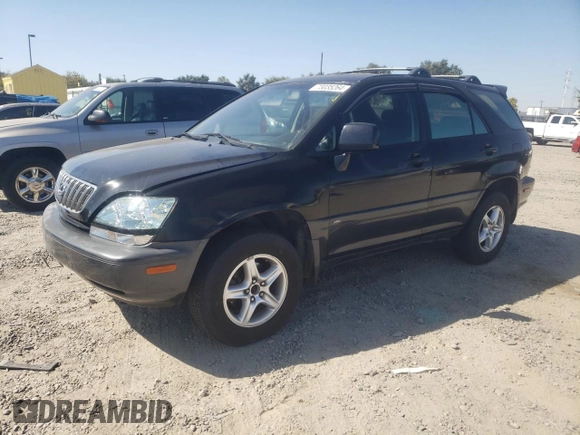 2001 Lexus RX 300 with VIN JTJHF10U810204442, listed as a Copart auction lot 73035264 with 128,076 mi miles and Salvage Title. Bid and sale history available at carsss.com. Image 1.