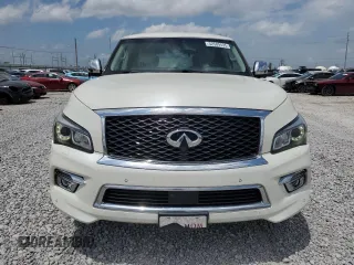 2017 Infiniti QX80 with VIN JN8AZ2NE3H9158872, listed as a Copart auction lot 52589435 with 116,980 mi miles and Salvage title. Bid and sale history available at DreamBid. Image 5.