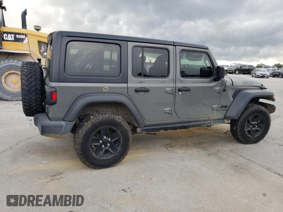 2021 Jeep Wrangler Unlimited Sport S with VIN 1C4HJXDG4MW609644, listed as a Copart auction lot 55459145 with 55,400 mi miles and Salvage title. Bid and sale history available at DreamBid. Image 3.
