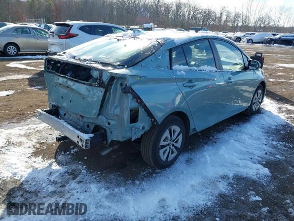 2018 Toyota Prius Two with VIN JTDKARFU5J3066998, listed as a IAAI auction lot 41405382 with 92,377 mi miles. Bid and sale history available at carsss.com. Image 4.
