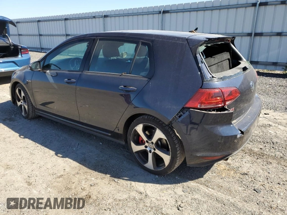 2017 Volkswagen Golf GTI Autobahn with VIN 3VW547AU1HM026617, listed as a Copart auction lot 74368554 with 81,943 mi miles and Salvage Title. Bid and sale history available at carsss.com. Image 2.