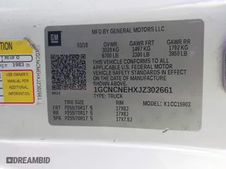 2018 Chevrolet Silverado 1500 Work Truck with VIN 1GCNCNEHXJZ302661, listed as a IAAI auction lot 41778745 with 133,508 mi miles. Bid and sale history available at carsss.com. Image 9.