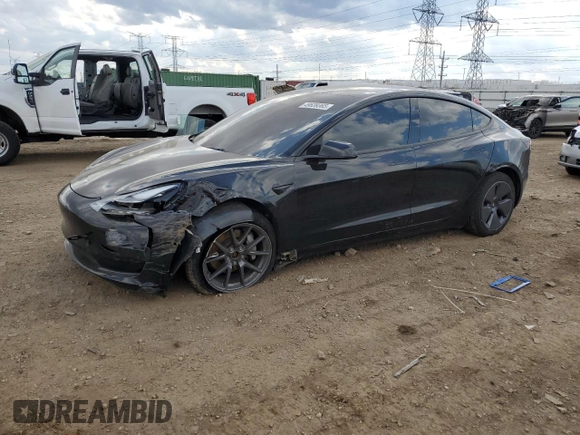2022 Tesla Model 3 Long Range z VIN 5YJ3E1EB9NF134819, wystawiony jako Copart lot #49639365 z przebiegiem 49 245 mil mil oraz Szkoda całkowita • Salvage title. Historia ofert i sprzedaży dostępna na DreamBid. Obrazek 1.