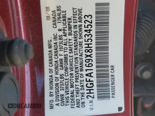 2008 Honda Civic EX-L z VIN 2HGFA169X8H534523, wystawiony jako Copart lot #58403395 z przebiegiem 184 220 mil mil oraz Szkoda całkowita • Salvage title. Historia ofert i sprzedaży dostępna na DreamBid. Obrazek 12.
