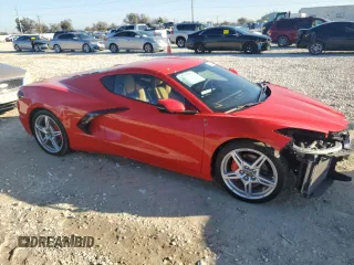 2021 Chevrolet Corvette 2LT with VIN 1G1YB2D47M5109255, listed as a Copart auction lot 84228854 with 24,406 mi miles and Salvage Title. Bid and sale history available at carsss.com. Image 4.