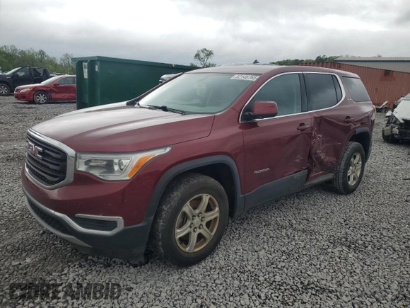 2018 GMC Acadia SLE with VIN 1GKKNKLA2JZ137727, listed as a Copart auction lot 52146765 with 58,857 mi miles and Salvage Title. Bid and sale history available at carsss.com. Image 1.