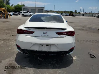 2021 Infiniti Q60 Red Sport 400 with VIN JN1FV7LL1MM560170, listed as a Copart auction lot 58329605 with 35,742 mi miles and Non repairable. Bid and sale history available at DreamBid. Image 6.