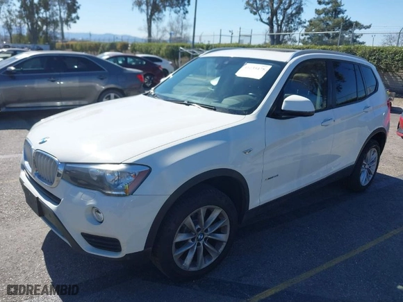 2015 BMW X3 xDrive28i with VIN 5UXWX9C50F0D52071, listed as a IAAI auction lot 41635478 with 108,226 mi miles. Bid and sale history available at carsss.com. Image 2.