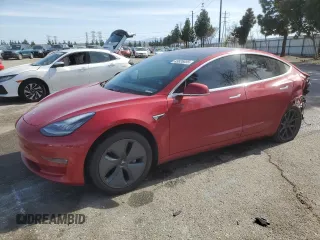 2018 Tesla Model 3 Long Range Battery with VIN 5YJ3E1EA5JF013044, listed as a Copart auction lot 49926055 with 102,158 mi miles and Salvage Title. Bid and sale history available at DreamBid. Image 1.